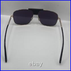 Tom Ford TEX FT 1096 Shiny Gold/Dark Grey (28A) Sunglasses Authentic With Case