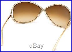 Tom Ford TF 130 FT0130 28F Gold Miranda Brown Gradient Women Sunglasses Case New