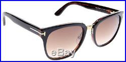 Tom Ford TF 290 50J Rock Square Dark Brown Gold / Brown Sunglasses NIB FT0290