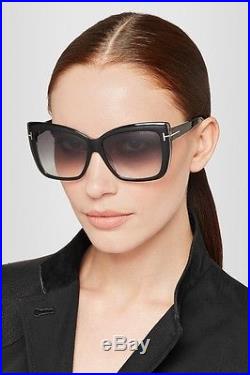 Tom Ford TF 390 F 01B IRINA 0FT0390 Asian Fit Black Grey Smoke Women Sunglasses