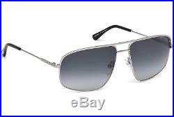Tom Ford TF 467 17W JUSTIN Silver Grey Black Gradient Men Sunglasses Authentic
