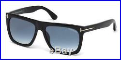 Tom Ford TF 513 FT0513 Morgan shiny blk gradient blue lenses 01W Sunglasses