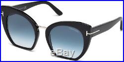 Tom Ford TF 553 FT0553 Samantha-02 shiny blk gradient blue 01W Sunglasses