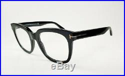 Tom Ford TF 5537-B eyeglasses 001 Black/Blue block lens size 52