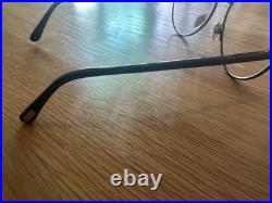 Tom Ford TF 5684-B Black Metal Round Aviator Sunglasses 55-15-140