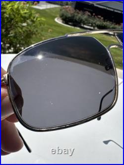 Tom Ford TF-585 Aiden-02 Sunglasses Gold 28A Authentic Grey Lenses #K57
