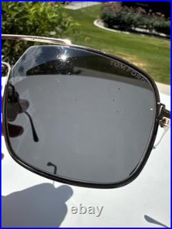 Tom Ford TF-585 Aiden-02 Sunglasses Gold 28A Authentic Grey Lenses #K57