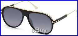 Tom Ford TF 624 FT0624 Nicholai-02 shiny blk rose gold metal 01C Sunglasses