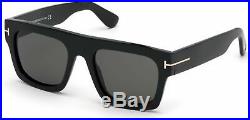 Tom Ford TF 711 FT0711 Fausto shiny blk smoke lenses 01A Sunglasses