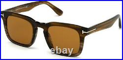 Tom Ford TF 751 FT0751 Dax dark brown fade to light striped 55E Sunglasses