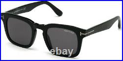 Tom Ford TF 751 FT0751 -F-N Dax shiny blk smoke lenses 01A Sunglasses