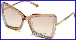 Tom Ford TF 766 FT0766 Gia rose champagne w rose gold temples 57G Sunglasses