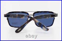 Tom Ford TF 780 55V New Blue Havana/ Blue ANDERS Sunglasses 58mm with box