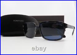 Tom Ford TF 780 55V New Blue Havana/ Blue ANDERS Sunglasses 58mm with box