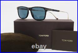 Tom Ford TF 813 01V New Black/Blue CALEB Sunglasses 55mm with box