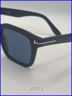 Tom Ford TF0751 01V Dax Sunglasses Black/Blue Polarized Lens Authentic