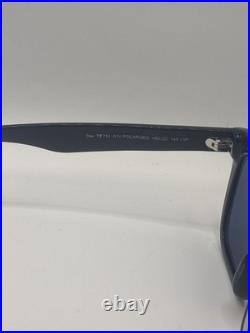 Tom Ford TF0751 01V Dax Sunglasses Black/Blue Polarized Lens Authentic