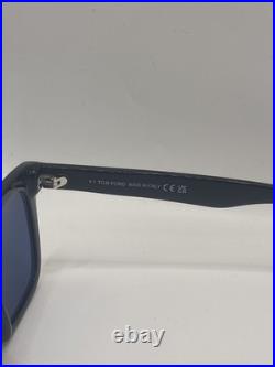 Tom Ford TF0751 01V Dax Sunglasses Black/Blue Polarized Lens Authentic