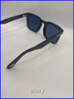 Tom Ford TF0751 01V Dax Sunglasses Black/Blue Polarized Lens Authentic