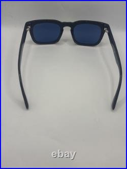 Tom Ford TF0751 01V Dax Sunglasses Black/Blue Polarized Lens Authentic