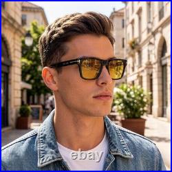 Tom Ford TF0775 Classic Men's Square Sunglasses with Yellow Lenses 52-22-141