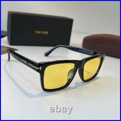 Tom Ford TF0775 Classic Men's Square Sunglasses with Yellow Lenses 52-22-141