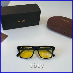 Tom Ford TF0775 Classic Men's Square Sunglasses with Yellow Lenses 52-22-141