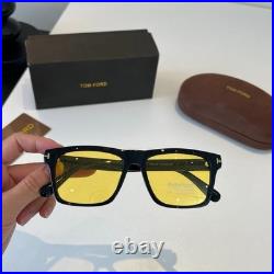 Tom Ford TF0775 Classic Men's Square Sunglasses with Yellow Lenses 52-22-141