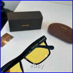 Tom Ford TF0775 Classic Men's Square Sunglasses with Yellow Lenses 52-22-141