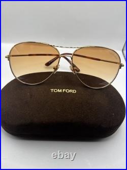 Tom Ford TF0823 30F Clark Sunglasses Shiny Deep Gold/Brown Gradient Pilot 59mm
