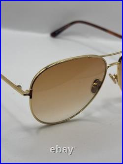 Tom Ford TF0823 30F Clark Sunglasses Shiny Deep Gold/Brown Gradient Pilot 59mm
