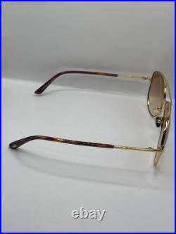 Tom Ford TF0823 30F Clark Sunglasses Shiny Deep Gold/Brown Gradient Pilot 59mm