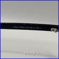 Tom Ford TF0932 01B Jeffrey Aviator Sunglasses Shiny Black Flawless Brand New