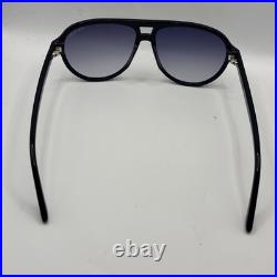 Tom Ford TF0932 01B Jeffrey Aviator Sunglasses Shiny Black Flawless Brand New