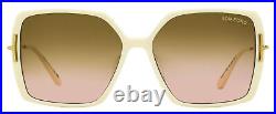 Tom Ford TF1039F Joanna Butterfly Sunglasses 25F Ivory 59mm FT1039