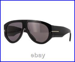 Tom Ford TF1044 01A Oversized Aviator Sunglasses in Black/Gray Lens