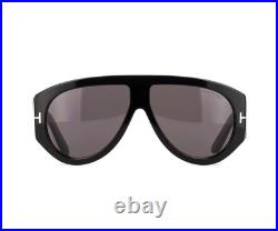 Tom Ford TF1044 01A Oversized Aviator Sunglasses in Black/Gray Lens