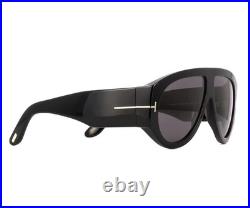 Tom Ford TF1044 01A Oversized Aviator Sunglasses in Black/Gray Lens