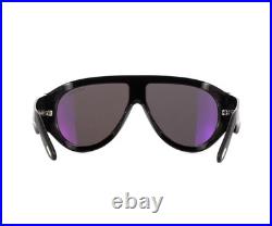 Tom Ford TF1044 01A Oversized Aviator Sunglasses in Black/Gray Lens