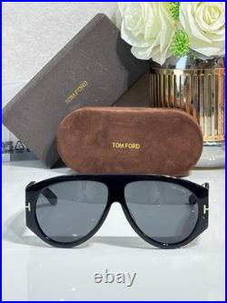 Tom Ford TF1044 Black Acetate Frame Sunglasses Aviator Shield Sunglasses 140 Tom Ford TF1044 Black Acetate Frame Sunglasses Aviator Shield Sunglasses 140