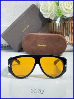 Tom Ford TF1044 Black Acetate Frame Sunglasses Aviator Shield Sunglasses 140