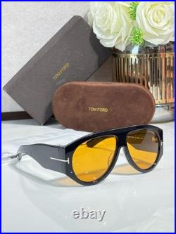 Tom Ford TF1044 Black Acetate Frame Sunglasses Aviator Shield Sunglasses 140