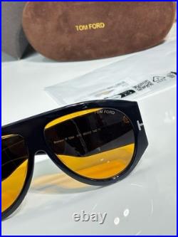 Tom Ford TF1044 Black Acetate Frame Sunglasses Aviator Shield Sunglasses 140