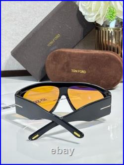 Tom Ford TF1044 Black Acetate Frame Sunglasses Aviator Shield Sunglasses 140