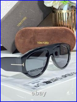 Tom Ford TF1044 Black Acetate Frame Sunglasses Aviator Shield Sunglasses 140
