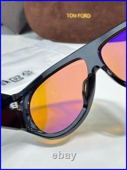 Tom Ford TF1044 Black Acetate Frame Sunglasses Aviator Shield Sunglasses 140