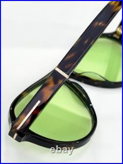 Tom Ford TF1080 Aviator Sunglasses Black Tortoise Green Lens 59-13-145