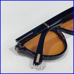 Tom Ford TF1080 Sunglasses Aviator Black Frame Light Orange Lens 59? 13-145