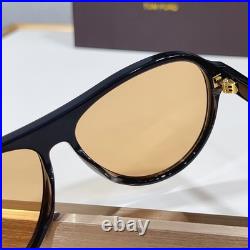Tom Ford TF1080 Sunglasses Aviator Black Frame Light Orange Lens 59? 13-145