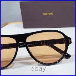 Tom Ford TF1080 Sunglasses Aviator Black Frame Light Orange Lens 59? 13-145
